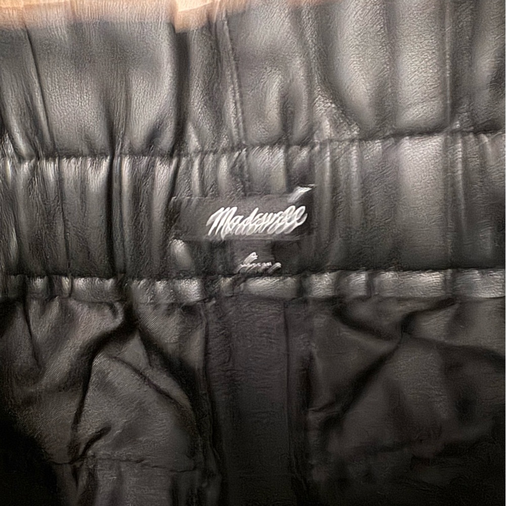 MADEWELL Vegan‎ Leather Pull-On Paperbag Pants - Picture 6 of 7